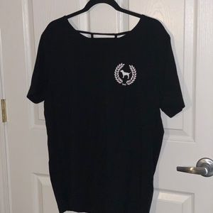 🐾 PINK Oversized Caged Back Tee